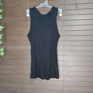 NWOT Bozzolo Super Soft Ribbed Black Tank Top Women's Size Small